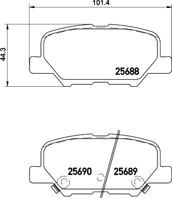 HELLA PAGID 8DB 355 020-291 - Set placute frana,frana disc aaoparts.ro
