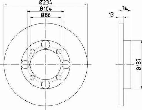 HELLA PAGID 8DD 355 105-781 - Disc frana aaoparts.ro