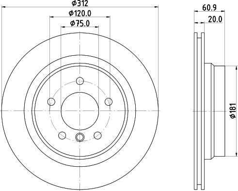 HELLA PAGID 8DD 355 106-772 - Disc frana aaoparts.ro