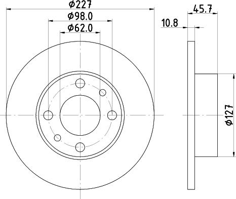 HELLA PAGID 8DD 355 100-361 - Disc frana aaoparts.ro