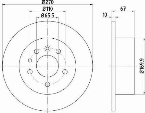 HELLA PAGID 8DD 355 101-431 - Disc frana aaoparts.ro