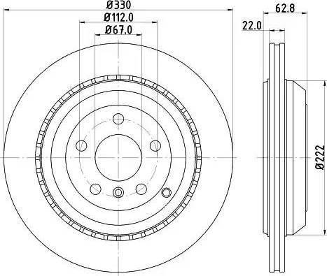 ATE 24.0122-0226.1 - Disc frana aaoparts.ro