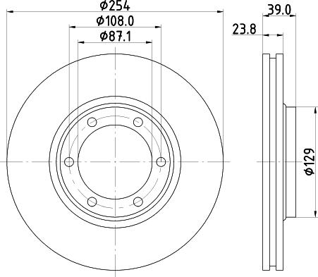 HELLA PAGID 8DD 355 134-051 - Disc frana aaoparts.ro