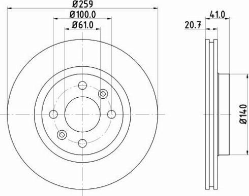HELLA PAGID 8DD 355 129-921 - Disc frana aaoparts.ro