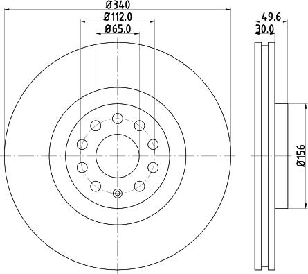HELLA PAGID 8DD 355 129-241 - Disc frana aaoparts.ro