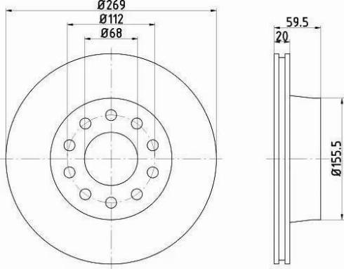 HELLA PAGID 8DD 355 122-131 - Disc frana aaoparts.ro