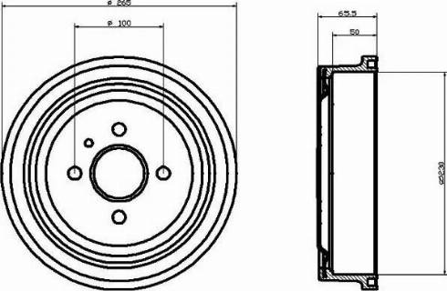 HELLA PAGID 8DT 355 301-201 - Tambur frana aaoparts.ro