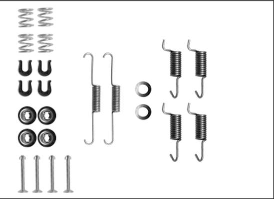 HELLA PAGID 8DZ 355 205-911 - Set accesorii, saboti frana parcare aaoparts.ro