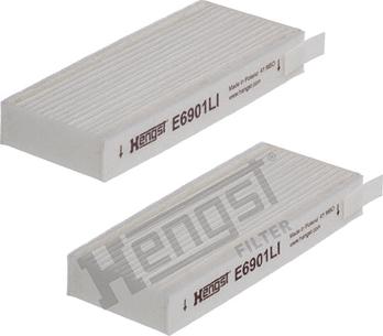 Hengst Filter E6901LI-2 - Filtru, aer habitaclu aaoparts.ro