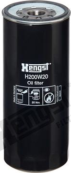 Hengst Filter H200W20 - Filtru ulei aaoparts.ro