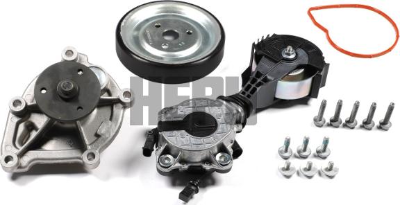 Hepu PK04953 - Pompa apa + Set curea transmisie cu caneluri aaoparts.ro