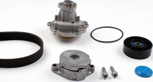 Hepu PK05427 - Pompa apa + Set curea transmisie cu caneluri aaoparts.ro