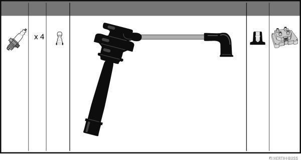 Herth+Buss Jakoparts J5380700 - Set cablaj aprinder aaoparts.ro