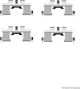Herth+Buss Jakoparts J3668009 - Set accesorii, placute frana aaoparts.ro