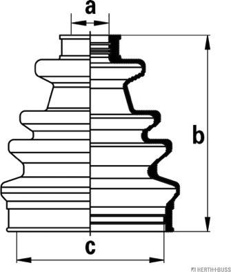 Herth+Buss Jakoparts J2863017 - Burduf cauciuc, articulatie planetara aaoparts.ro