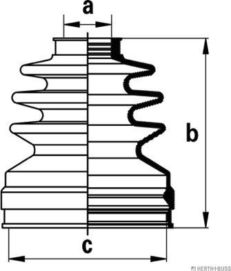 Herth+Buss Jakoparts J2882019 - Burduf cauciuc, articulatie planetara aaoparts.ro