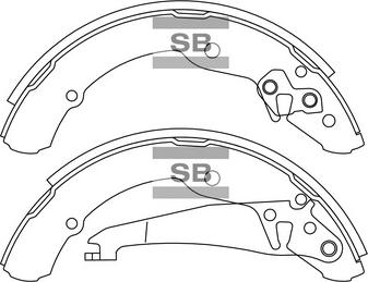 Hi-Q SA206 - Set saboti frana aaoparts.ro