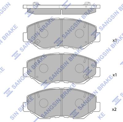 Hi-Q SP1237 - Set placute frana,frana disc aaoparts.ro