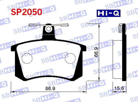 Hi-Q SP2050 - Set placute frana,frana disc aaoparts.ro