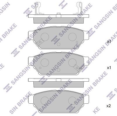 Hi-Q SP2105R - Set placute frana,frana disc aaoparts.ro