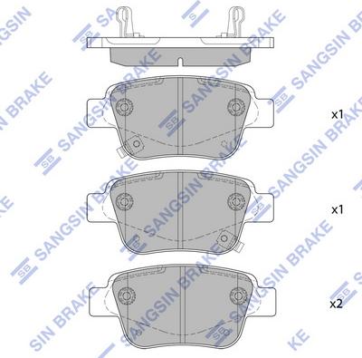 Hi-Q SP2184 - Set placute frana,frana disc aaoparts.ro