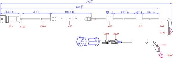 Hi-Q SWS4301 - Senzor de avertizare,uzura placute de frana aaoparts.ro