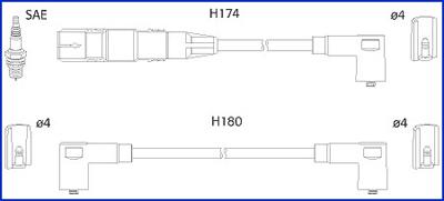 HITACHI 134808 - Set cablaj aprinder aaoparts.ro