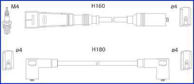 HITACHI 134705 - Set cablaj aprinder aaoparts.ro