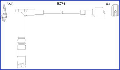 HITACHI 134775 - Set cablaj aprinder aaoparts.ro