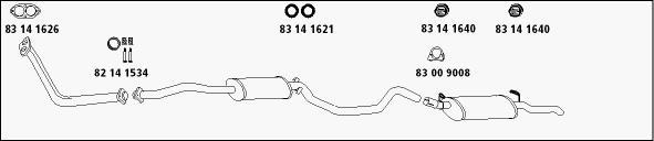 HJS Op_614 - Sistem de esapament aaoparts.ro