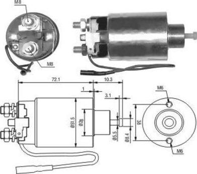 Hoffer 46127 - Solenoid, electromotor aaoparts.ro