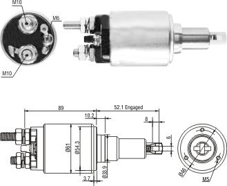 Hoffer 46302 - Solenoid, electromotor aaoparts.ro