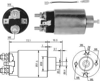 Hoffer 46282 - Solenoid, electromotor aaoparts.ro