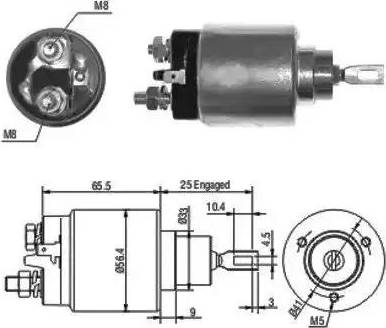 Hoffer 6646074 - Solenoid, electromotor aaoparts.ro