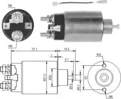 Hoffer 6646142 - Solenoid, electromotor aaoparts.ro