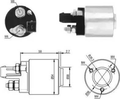 Hoffer 6646105 - Solenoid, electromotor aaoparts.ro