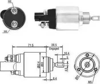 Hoffer 6646181 - Solenoid, electromotor aaoparts.ro