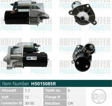 Hoffer H5015085R - Starter aaoparts.ro