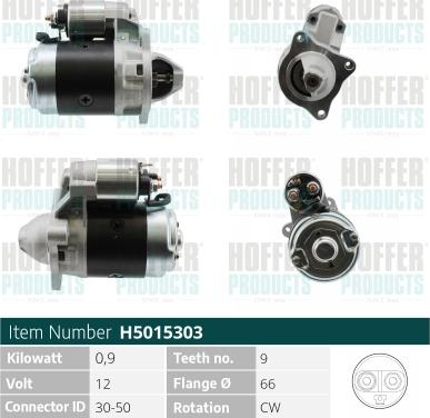 Hoffer H5015303 - Starter aaoparts.ro