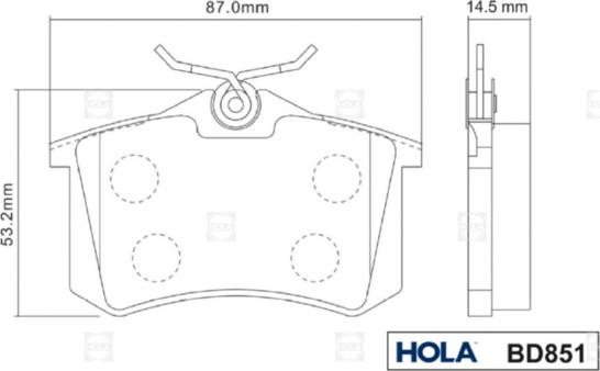Hola BD851 - Set placute frana,frana disc aaoparts.ro