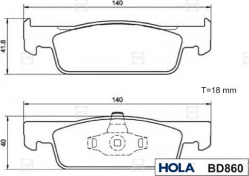 Hola BD860 - Set placute frana,frana disc aaoparts.ro