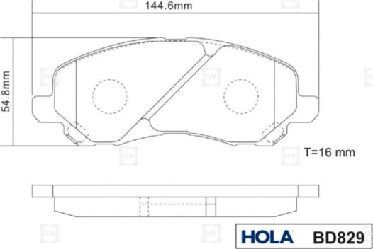 Hola BD829 - Set placute frana,frana disc aaoparts.ro