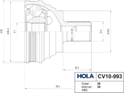 Hola CV10-993 - Set articulatie, planetara aaoparts.ro