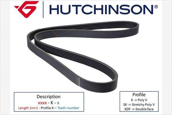 Hutchinson 1820 K 6 - Curea transmisie cu caneluri aaoparts.ro