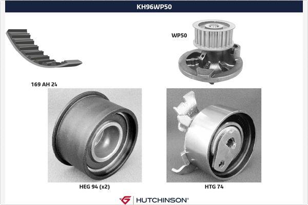 Hutchinson KH 96WP50 - Set pompa apa + curea dintata aaoparts.ro