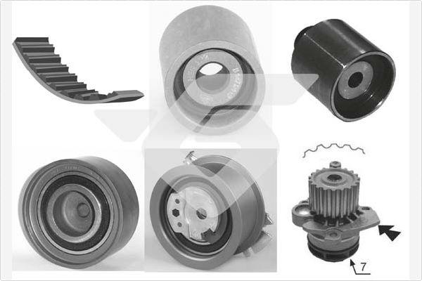 Hutchinson KH 421WP67 - Set pompa apa + curea dintata aaoparts.ro