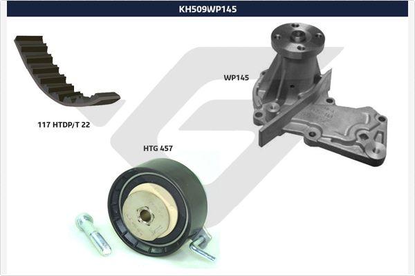 Hutchinson KH 509WP145 - Set pompa apa + curea dintata aaoparts.ro