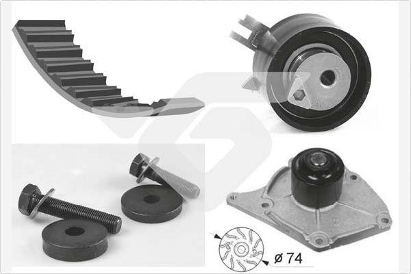 Hutchinson KH 101WP63 - Set pompa apa + curea dintata aaoparts.ro