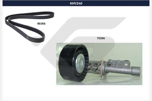 Hutchinson KHV 240 - Set curea transmisie cu caneluri aaoparts.ro