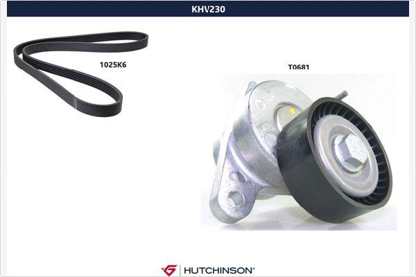 Hutchinson KHV 230 - Set curea transmisie cu caneluri aaoparts.ro